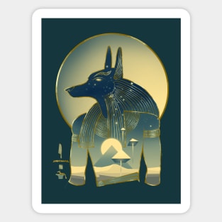 Blue Anubis Sticker